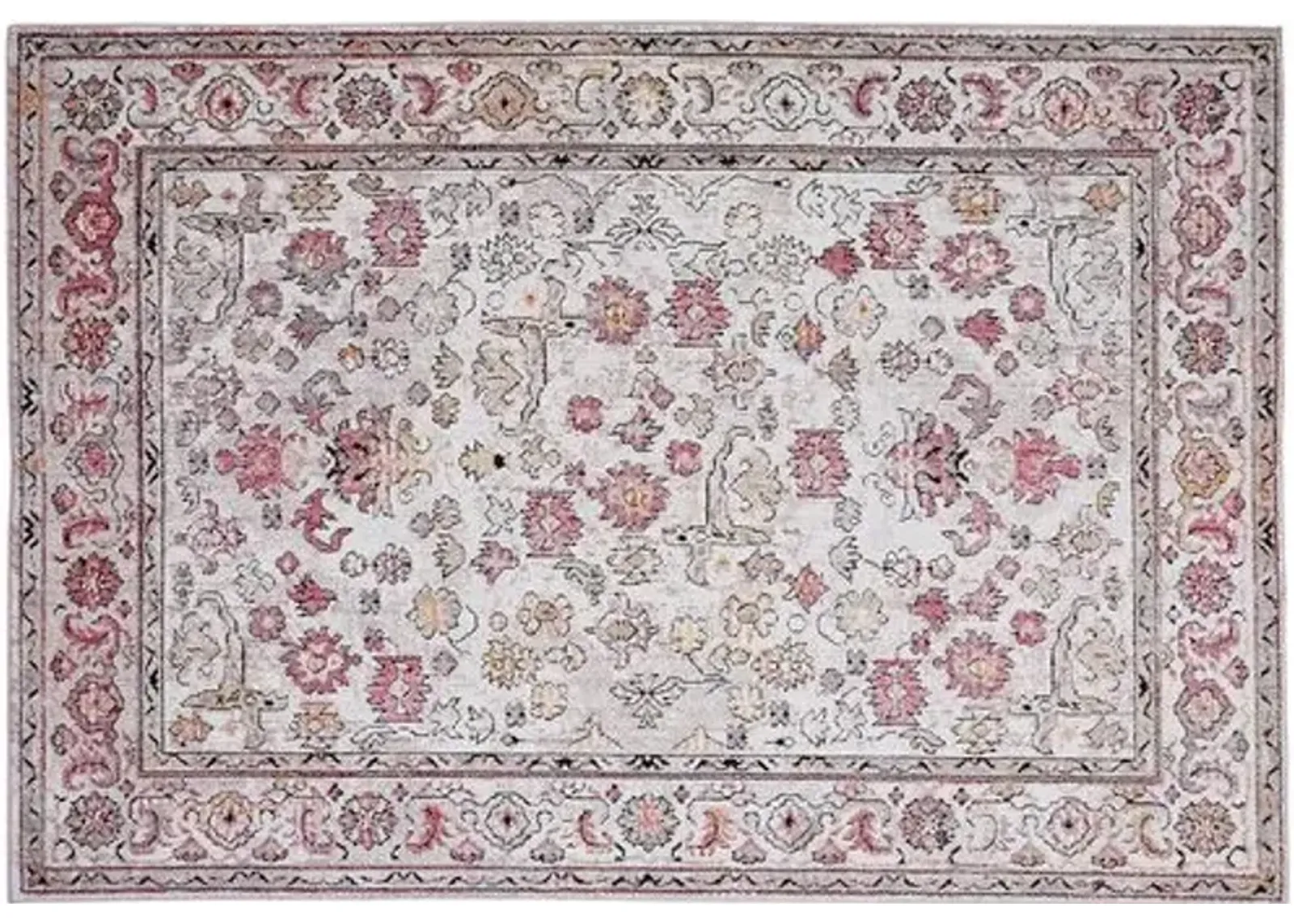 Brooke Rug - Pink/Ivory - Pink