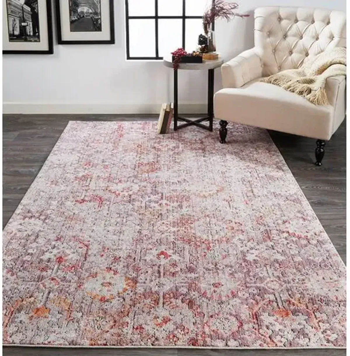 Nina Rug - Pink/Gray - Pink