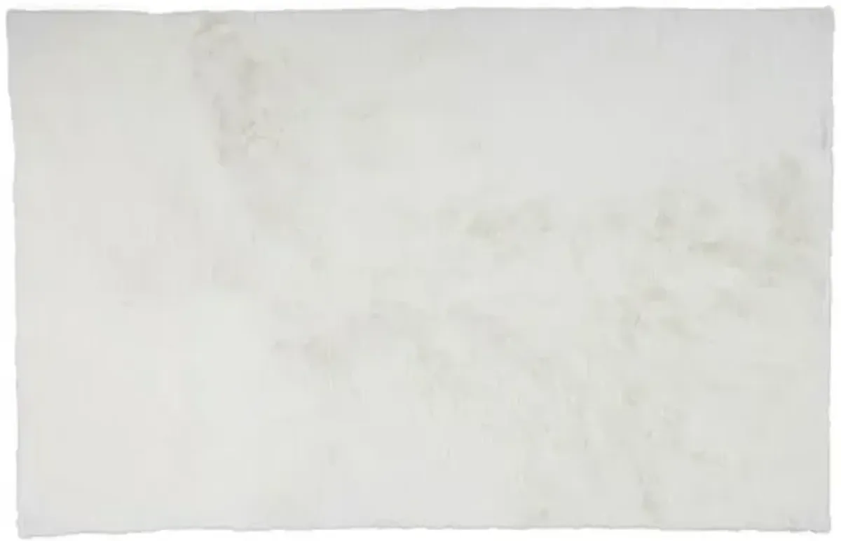 Quinton Faux-Fur Rug - White - White