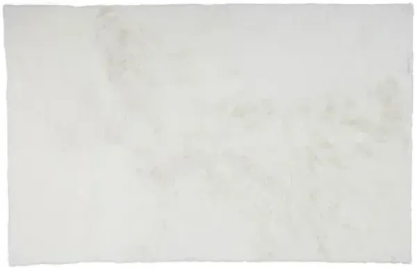 Quinton Faux-Fur Rug - White - White