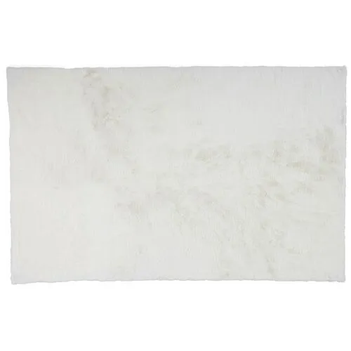 Quinton Faux-Fur Rug - White - White