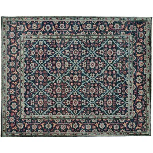 Salena Hand-Knotted Rug - Navy - Blue - Blue