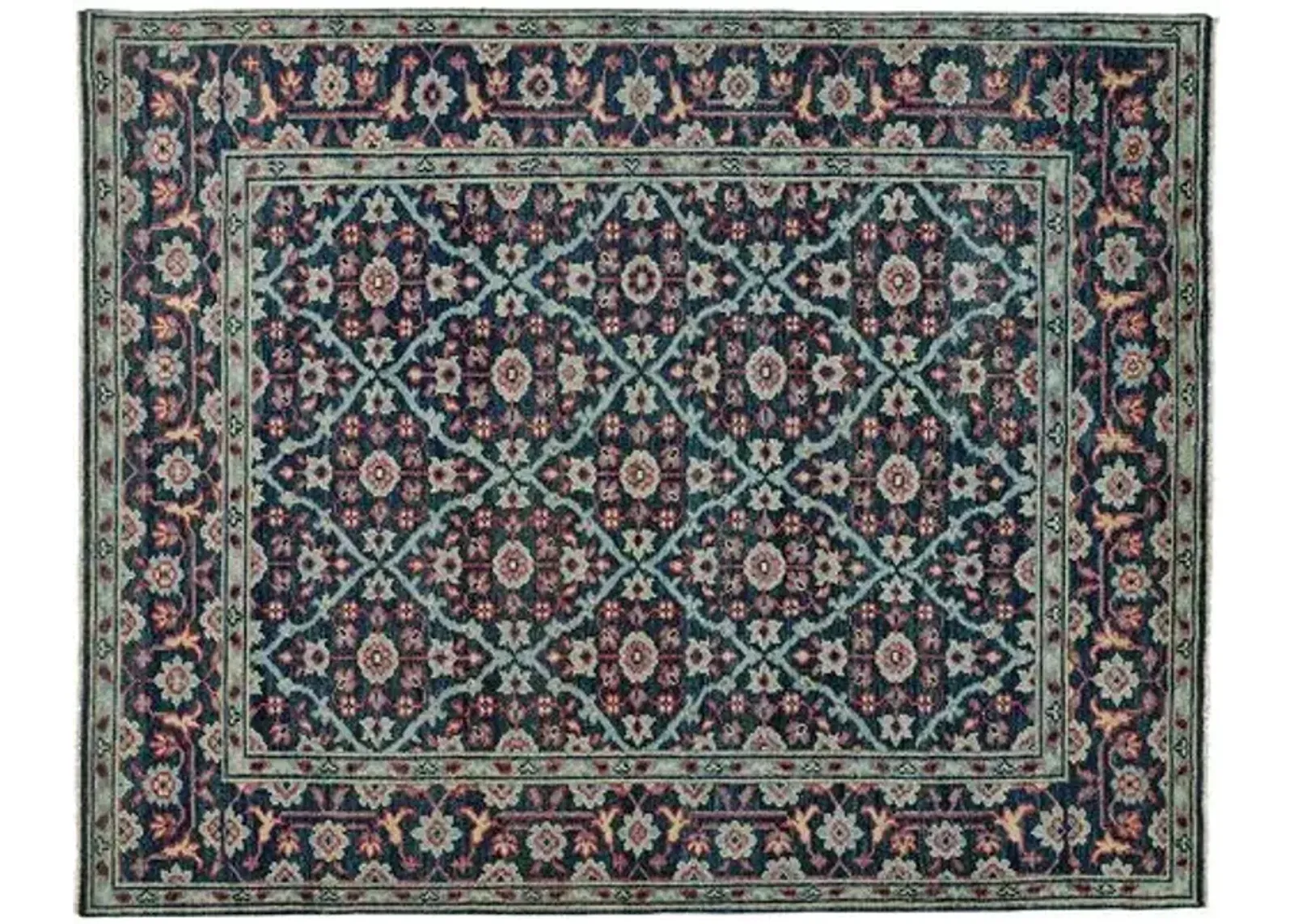 Salena Hand-Knotted Rug - Navy - Blue - Blue