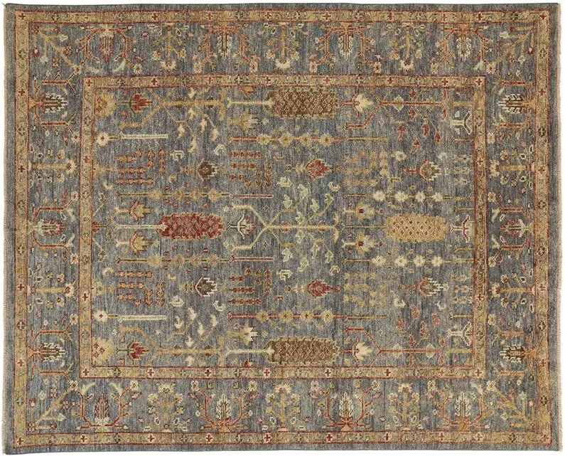 Selman Rug, Blue/Rust