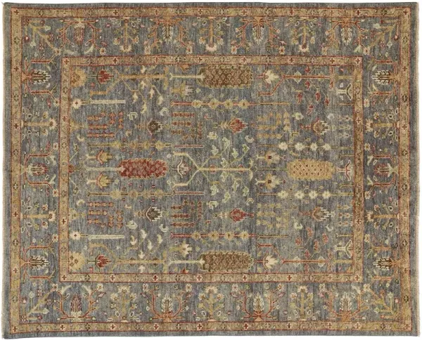Selman Rug, Blue/Rust