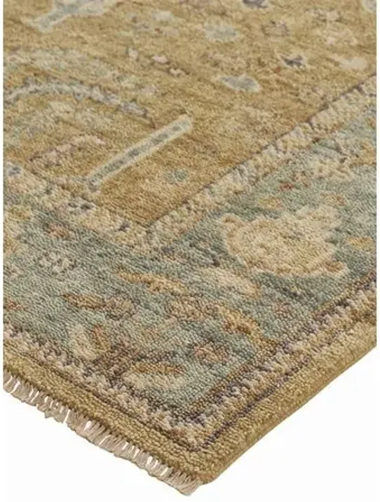 Savva Rug - Gold/Light Blue - Gold