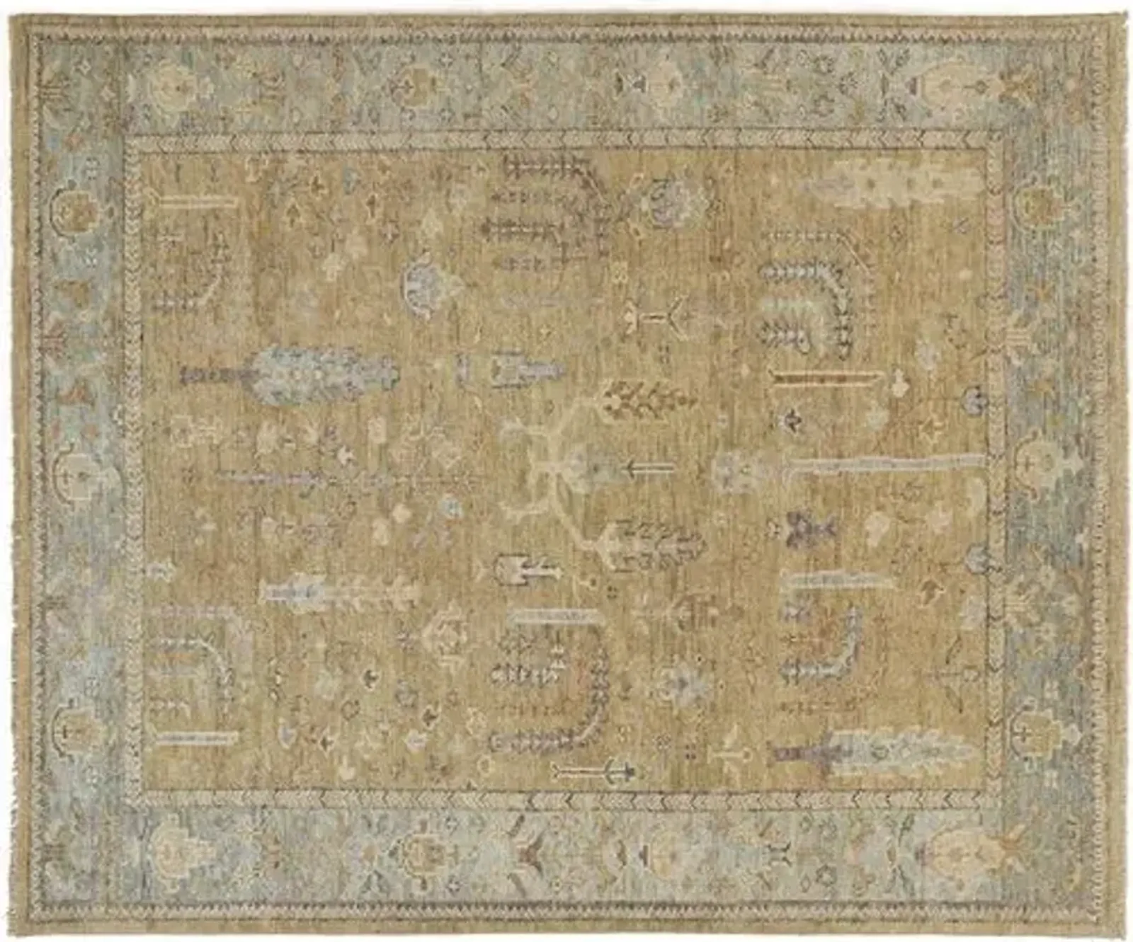 Savva Rug - Gold/Light Blue - Gold