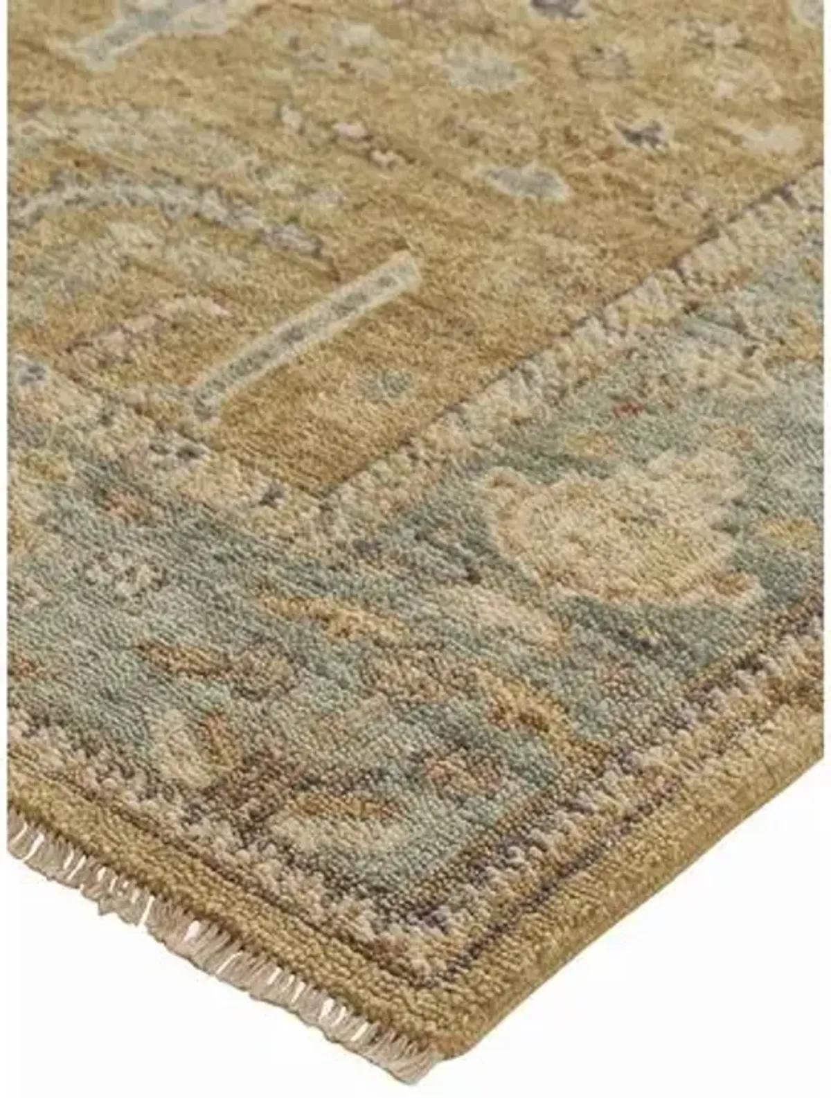 Savva Rug - Gold/Light Blue - Gold