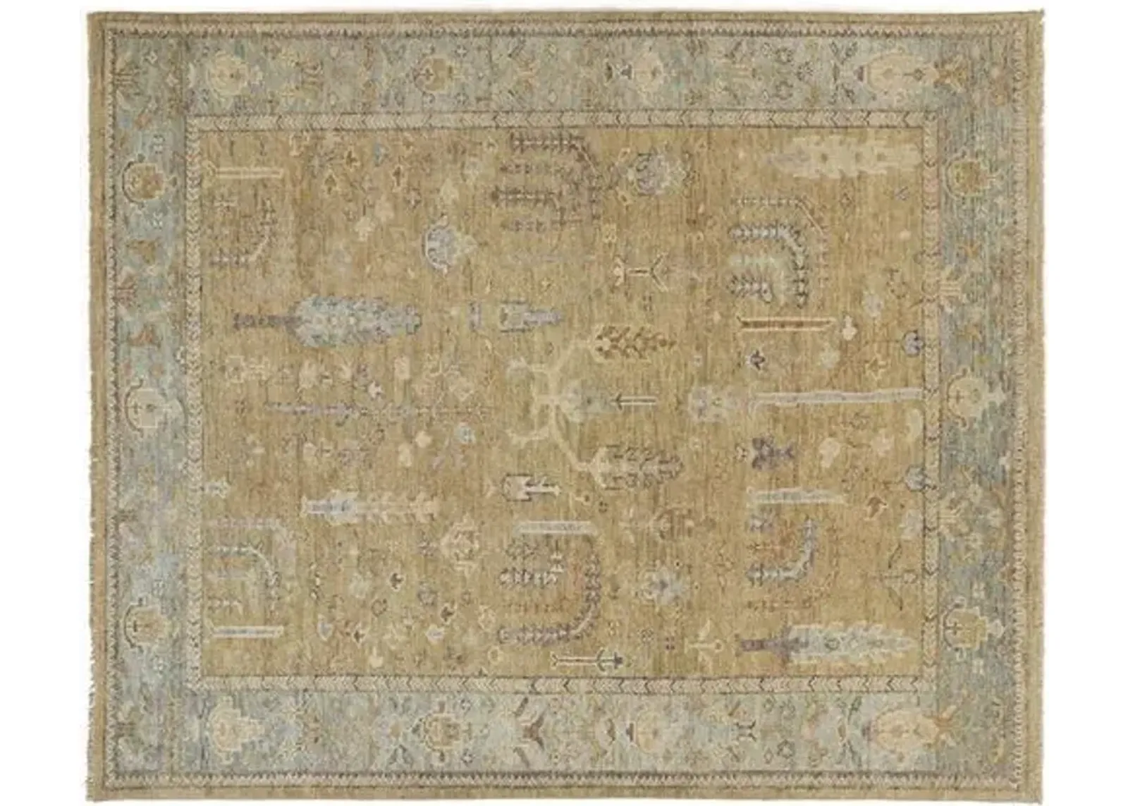 Savva Rug - Gold/Light Blue - Gold