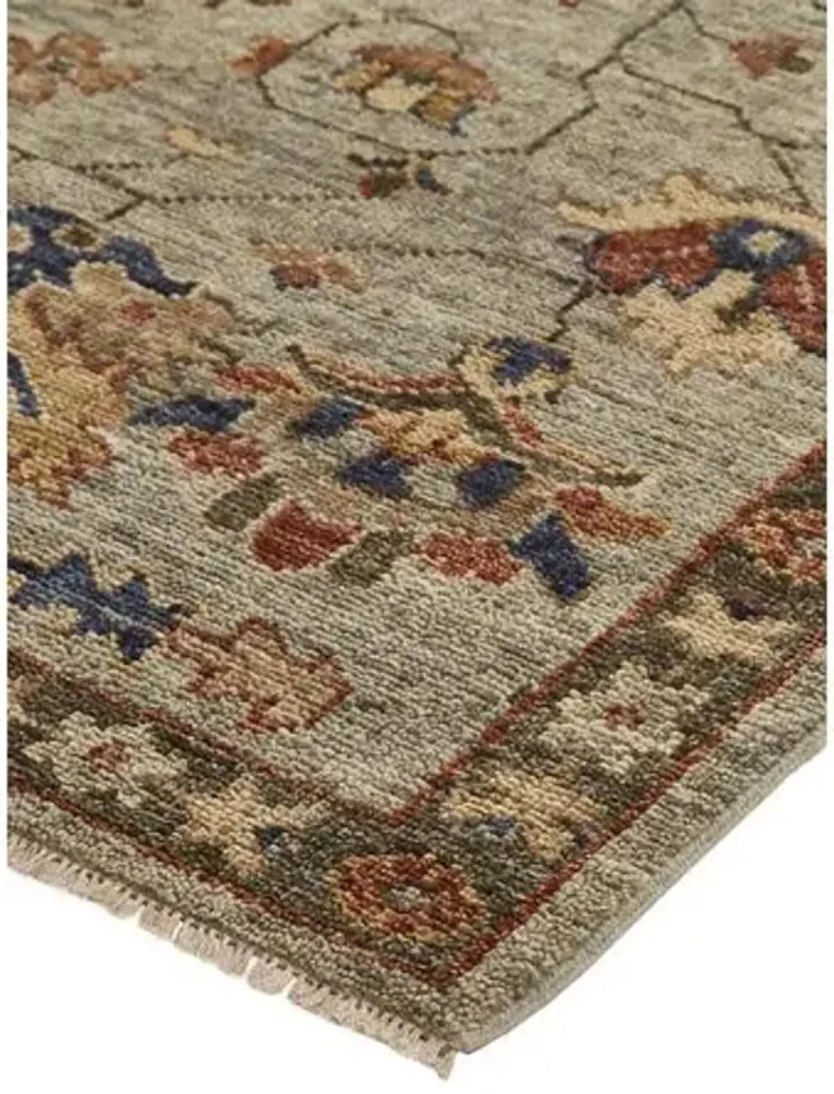 Elwira Rug - Green/Gray - Gray