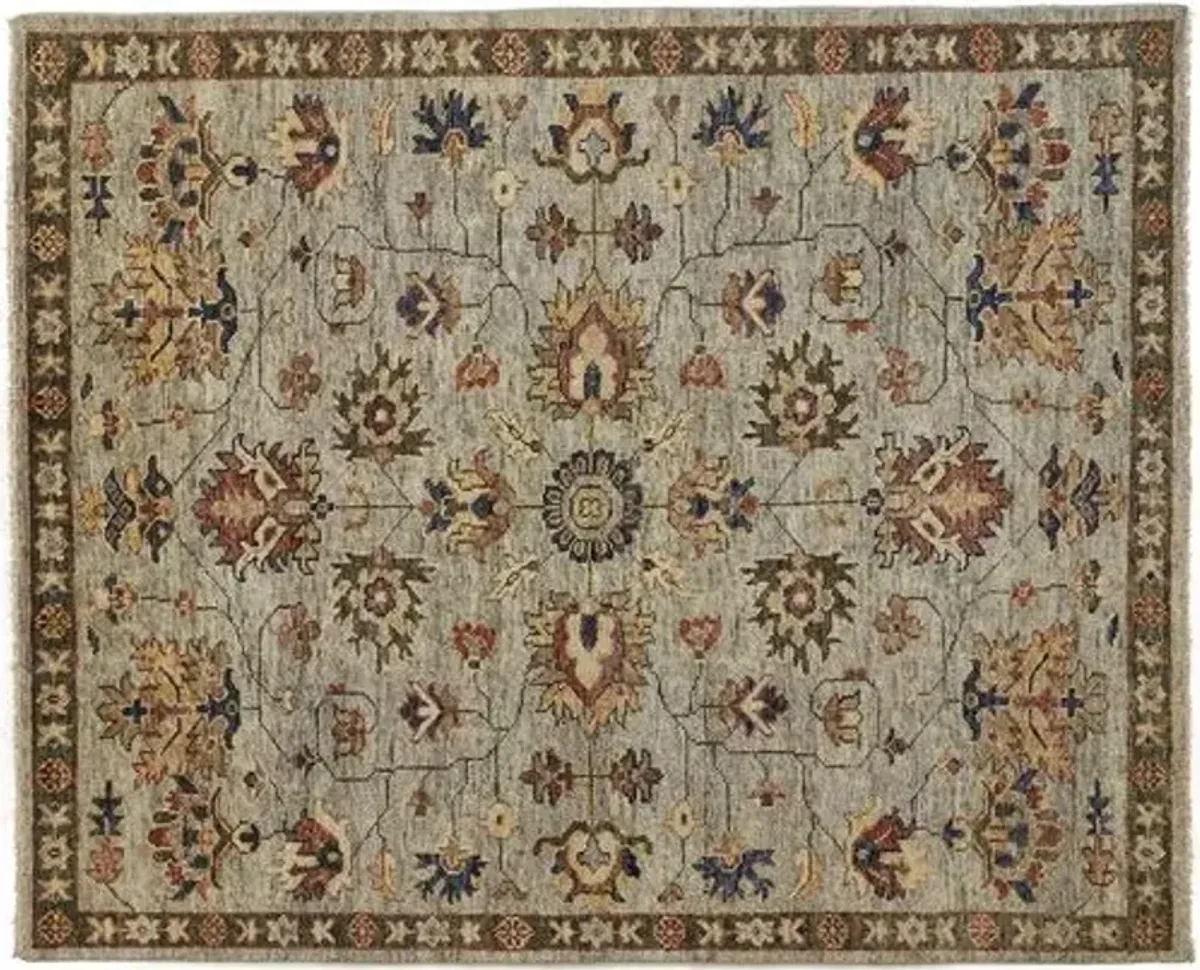 Elwira Rug - Green/Gray - Gray