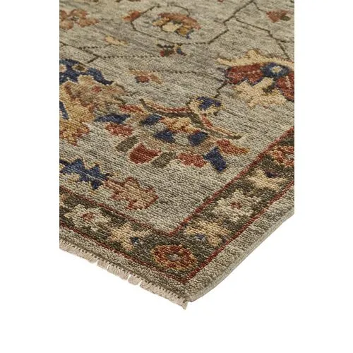 Elwira Rug - Green/Gray - Gray