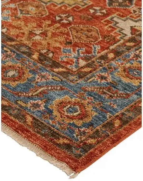 Malina Rug - Orange/Blue - Orange