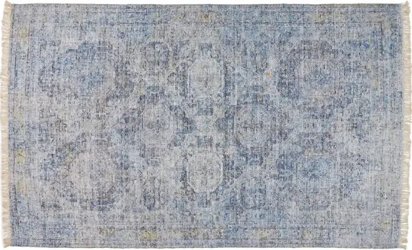 Richa Jute-Blend Rug - Blue - Blue