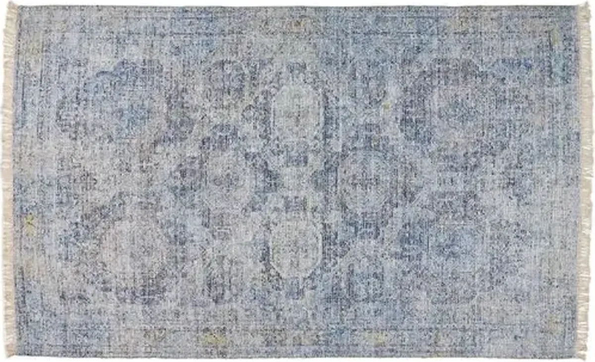 Richa Jute-Blend Rug - Blue - Blue