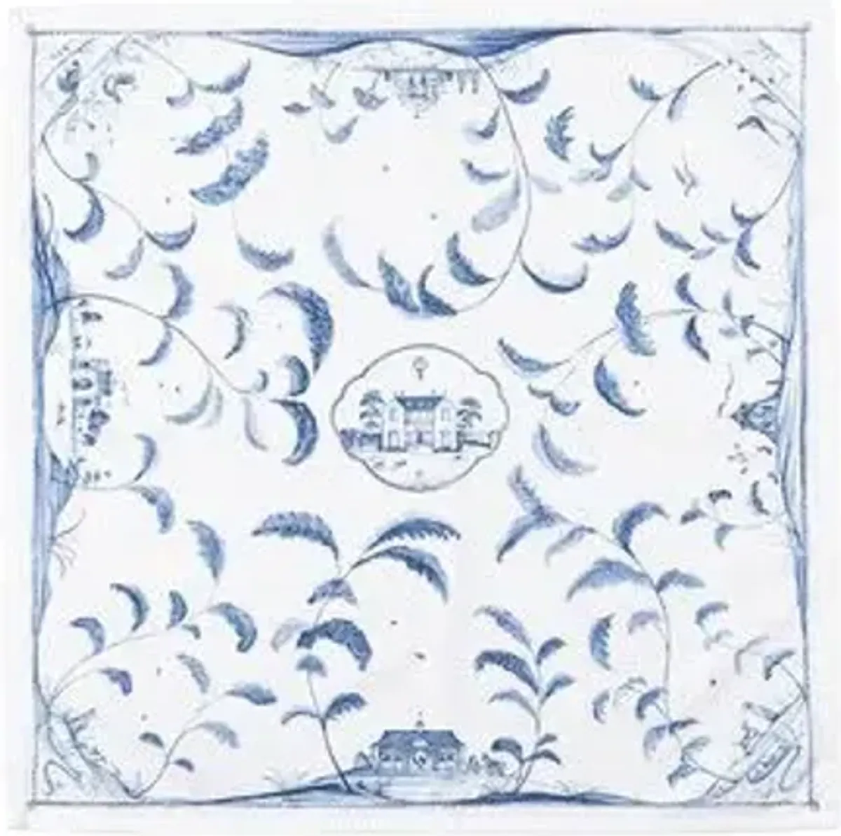 Country Estate Napkin, White/Blue - Juliska