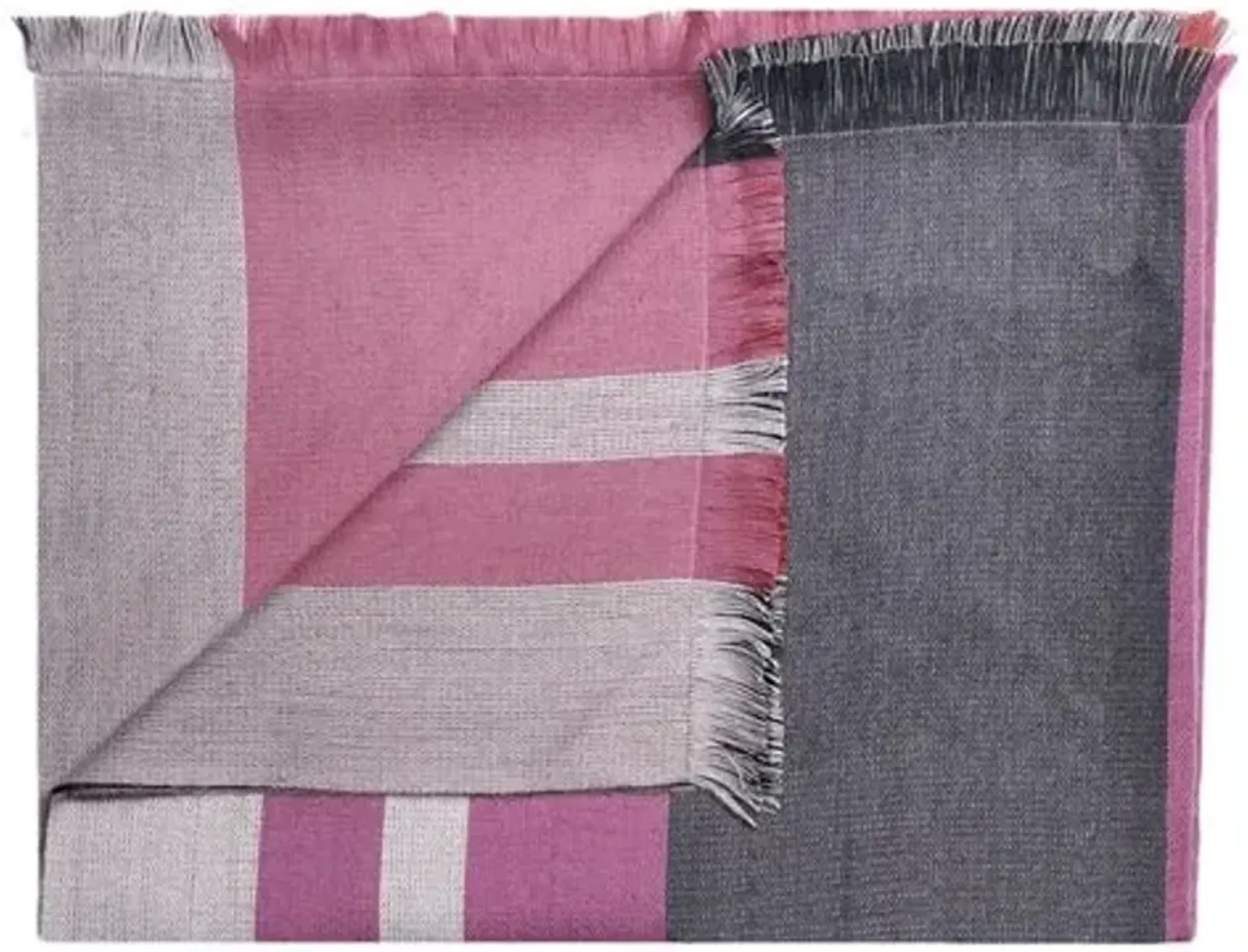 Alpaca-Blend Reversible Throw - Sangria - Shupaca - Hypoallergenic, Alpaca Wool, Fringed