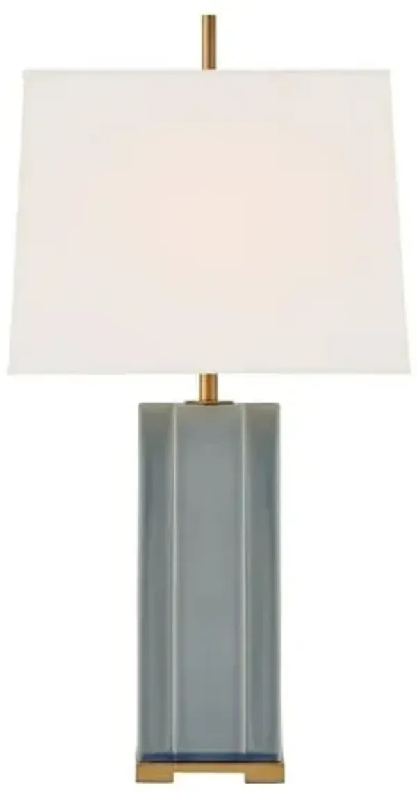 Visual Comfort - Niki Table Lamp - Polar Blue Crackle