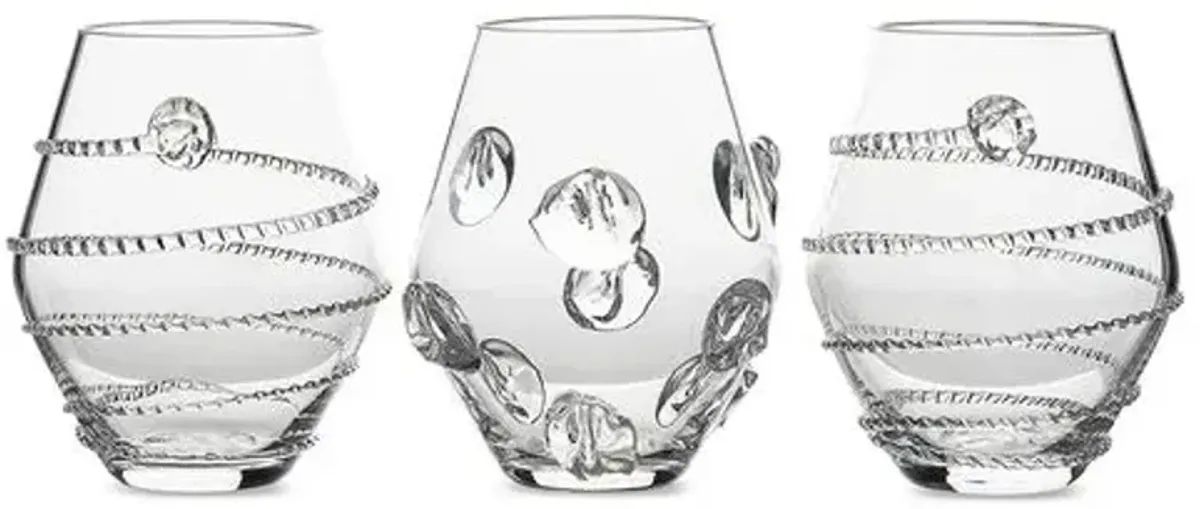 Asst. of 3 Amalia Mini Vases - Clear - Juliska