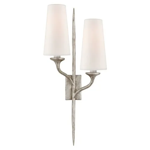 Visual Comfort - Iberia Sconce - Burnished Silver Leaf