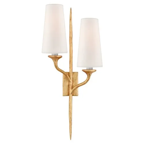 Visual Comfort - Iberia Sconce - Antique Gold Leaf