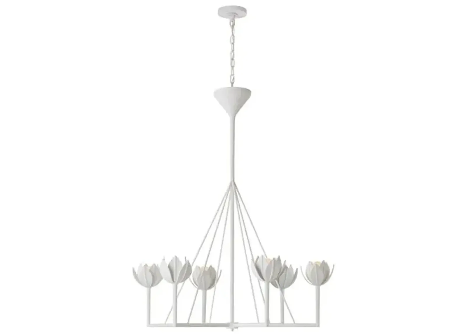 Visual Comfort - Alberto Large Single-Tier Chandelier - Plaster White