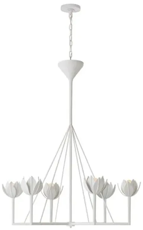 Visual Comfort - Alberto Large Single-Tier Chandelier - Plaster White