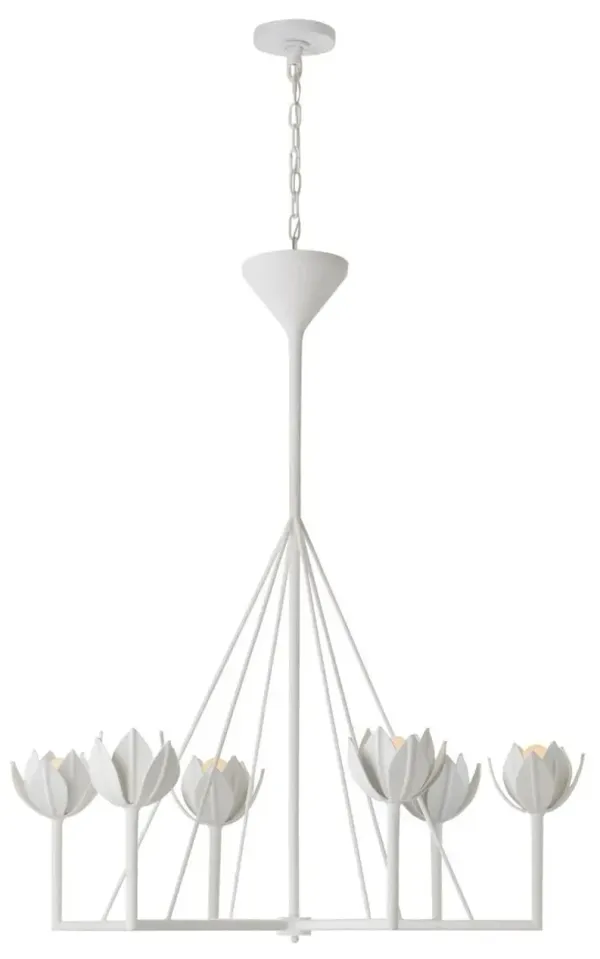 Visual Comfort - Alberto Large Single-Tier Chandelier - Plaster White