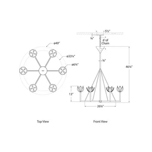 Visual Comfort - Alberto Large Two-Tier Chandelier - Plaster White