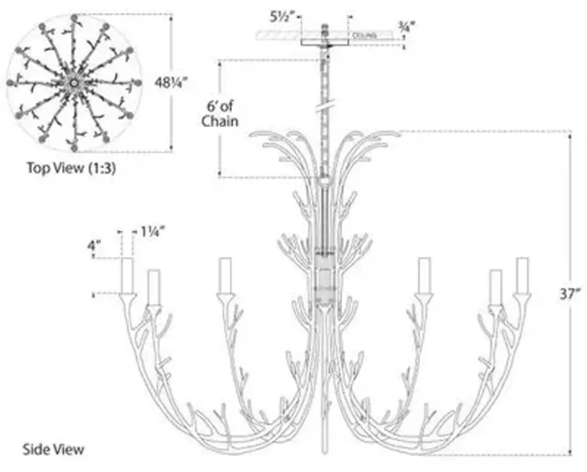 Visual Comfort - Silva Chandelier - Plaster White