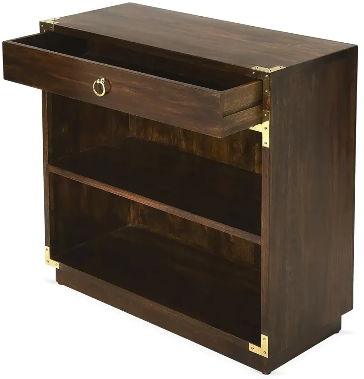 Kering Bookcase, Dark Brown/Gold