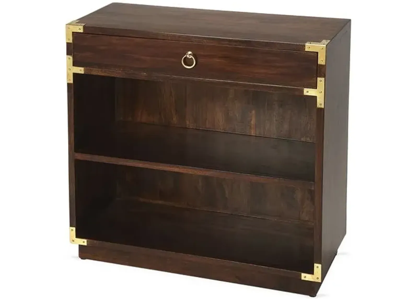 Kering Bookcase - Dark Brown/Gold