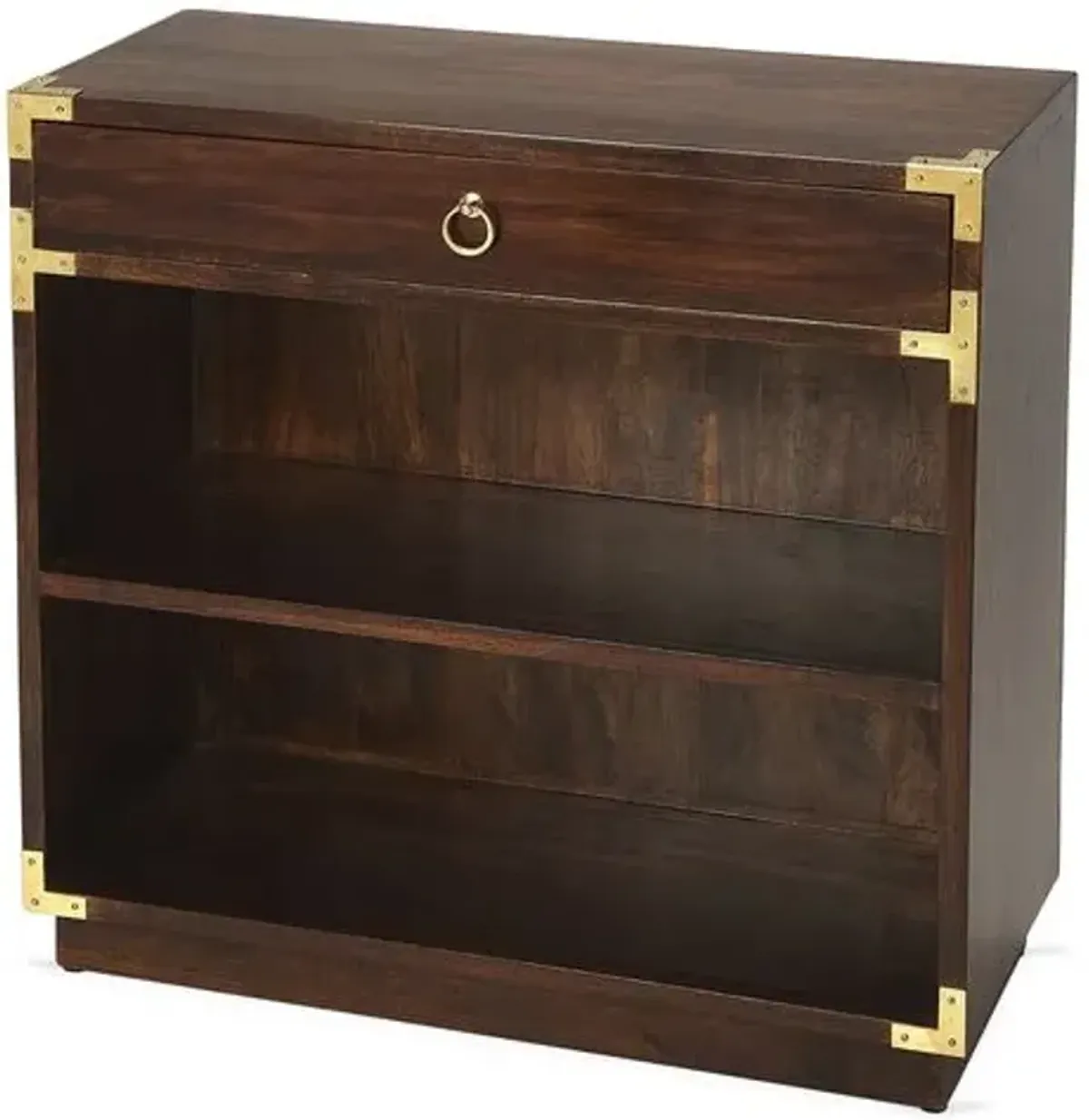 Kering Bookcase - Dark Brown/Gold