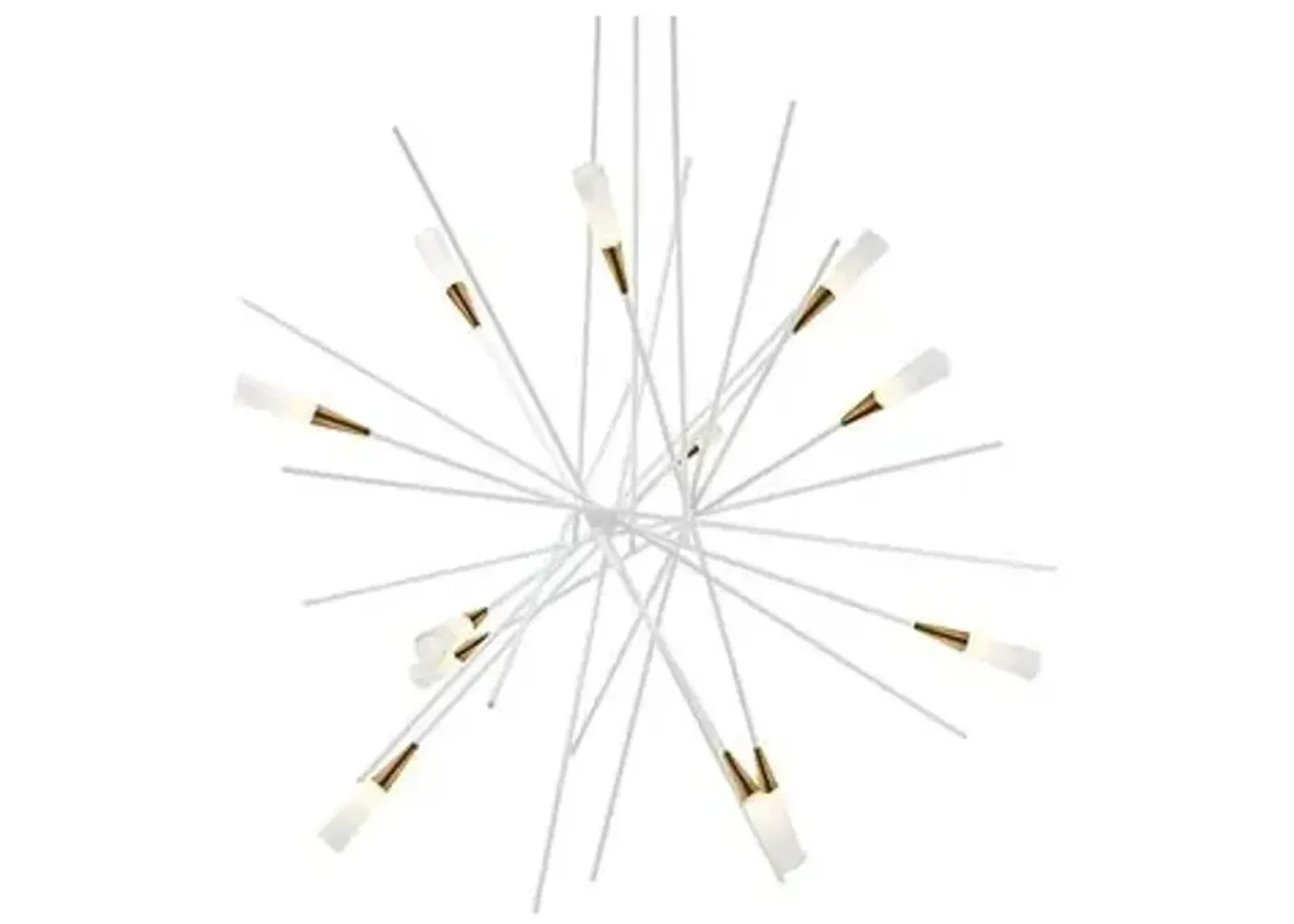 Visual Comfort - Stellar Chandelier - Matte White/Antique Brass