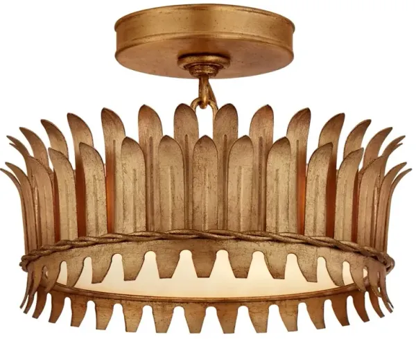 Visual Comfort - Leslie Semi-Flush Mount - Gilded Iron - Gold