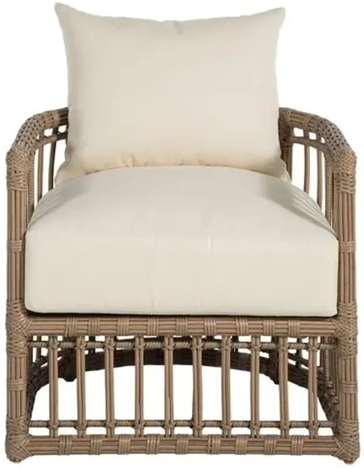 Newport Outdoor Barrel Chair - Burlap - Summer Classics - White