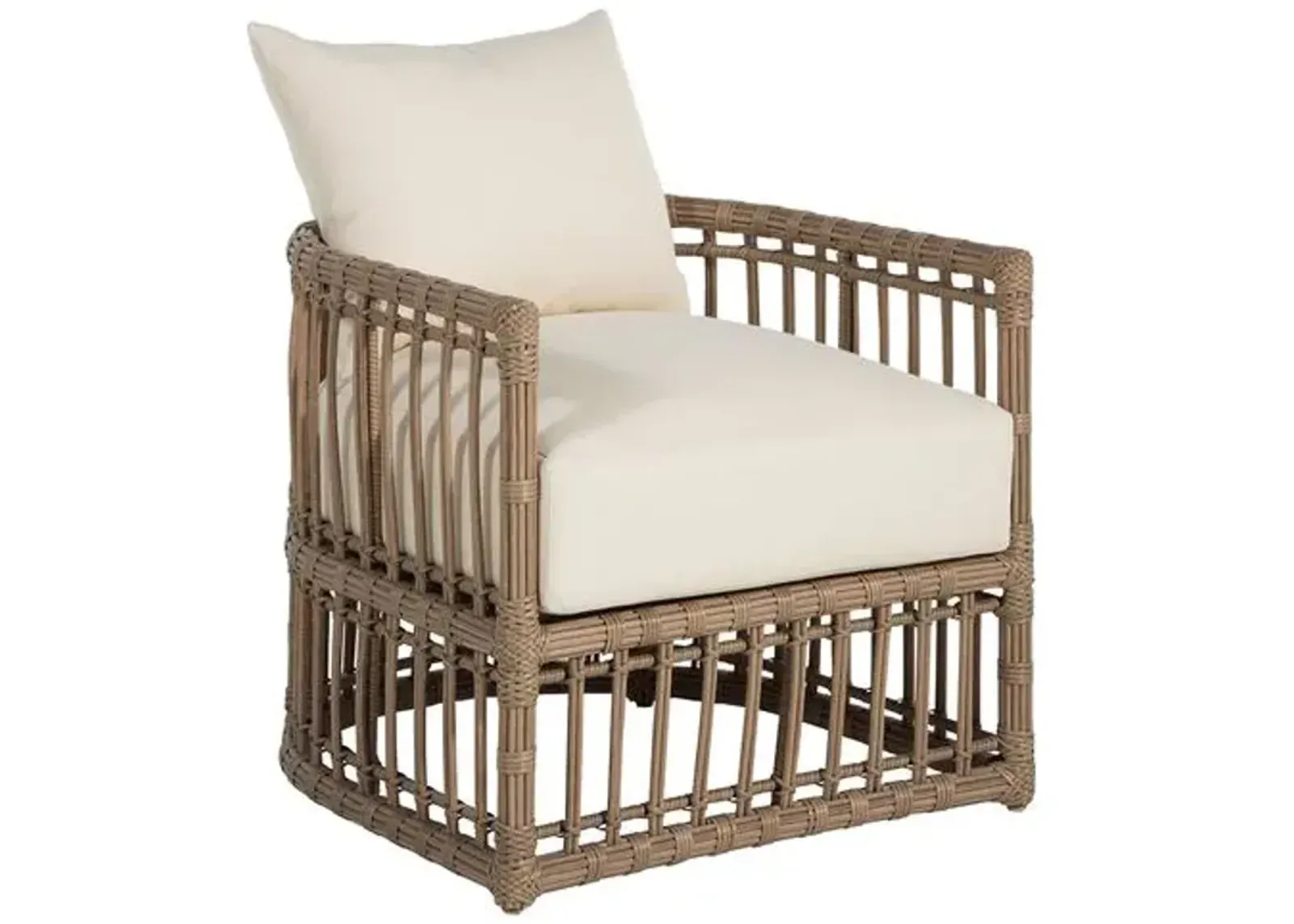 Newport Outdoor Barrel Chair - Burlap - Summer Classics - White