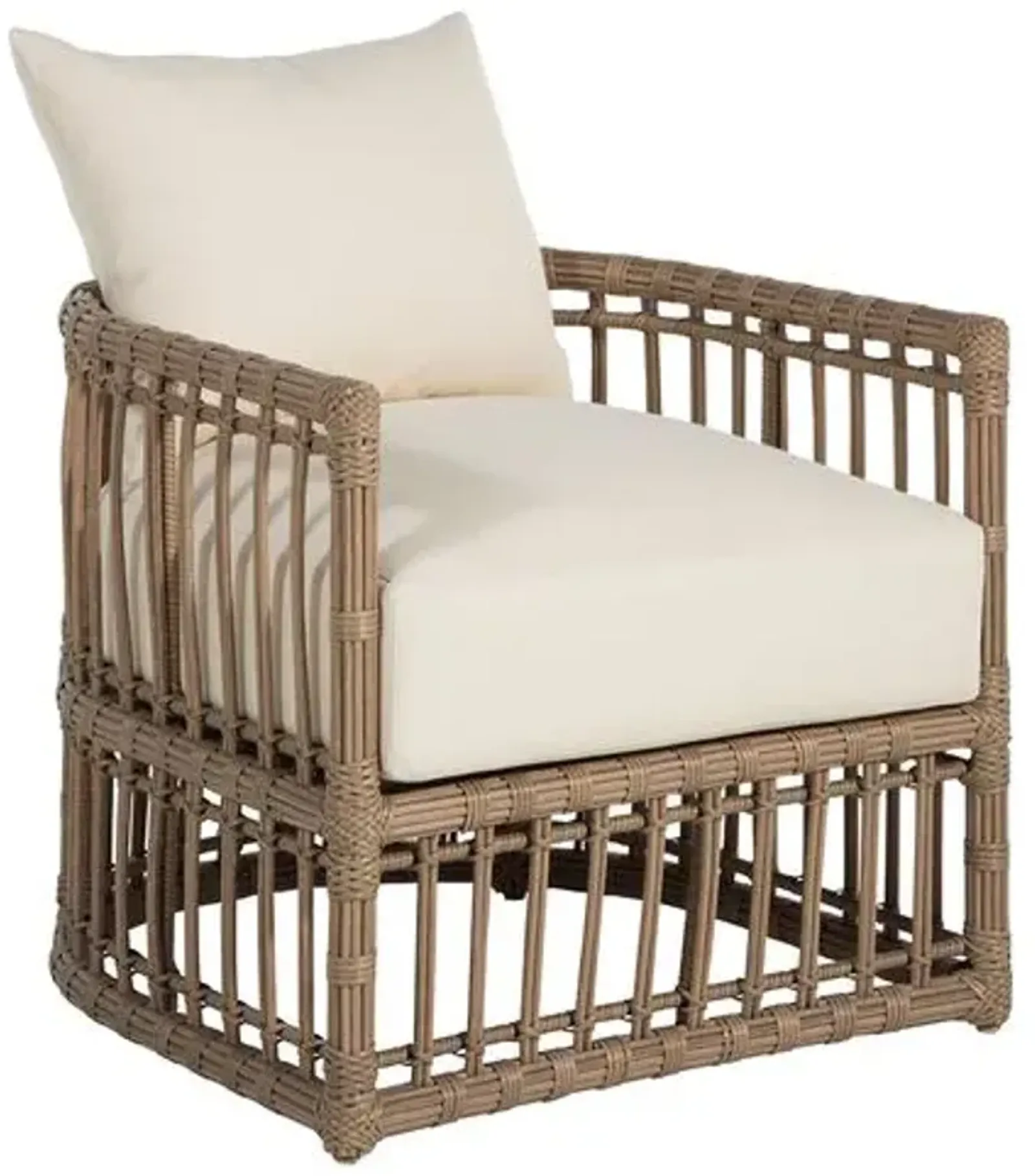 Newport Outdoor Barrel Chair - Burlap - Summer Classics - White