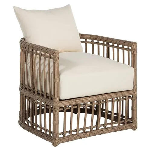 Newport Outdoor Barrel Chair - Burlap - Summer Classics - White