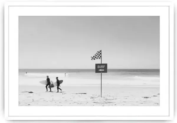 Christine Flynn - Surf BW Photograph - Ivory