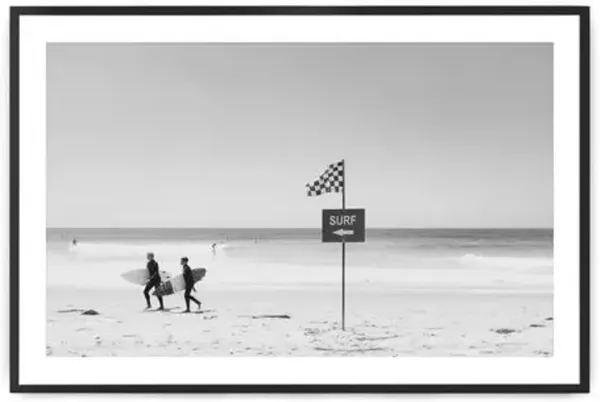 Christine Flynn - Surf BW Photograph - Ivory