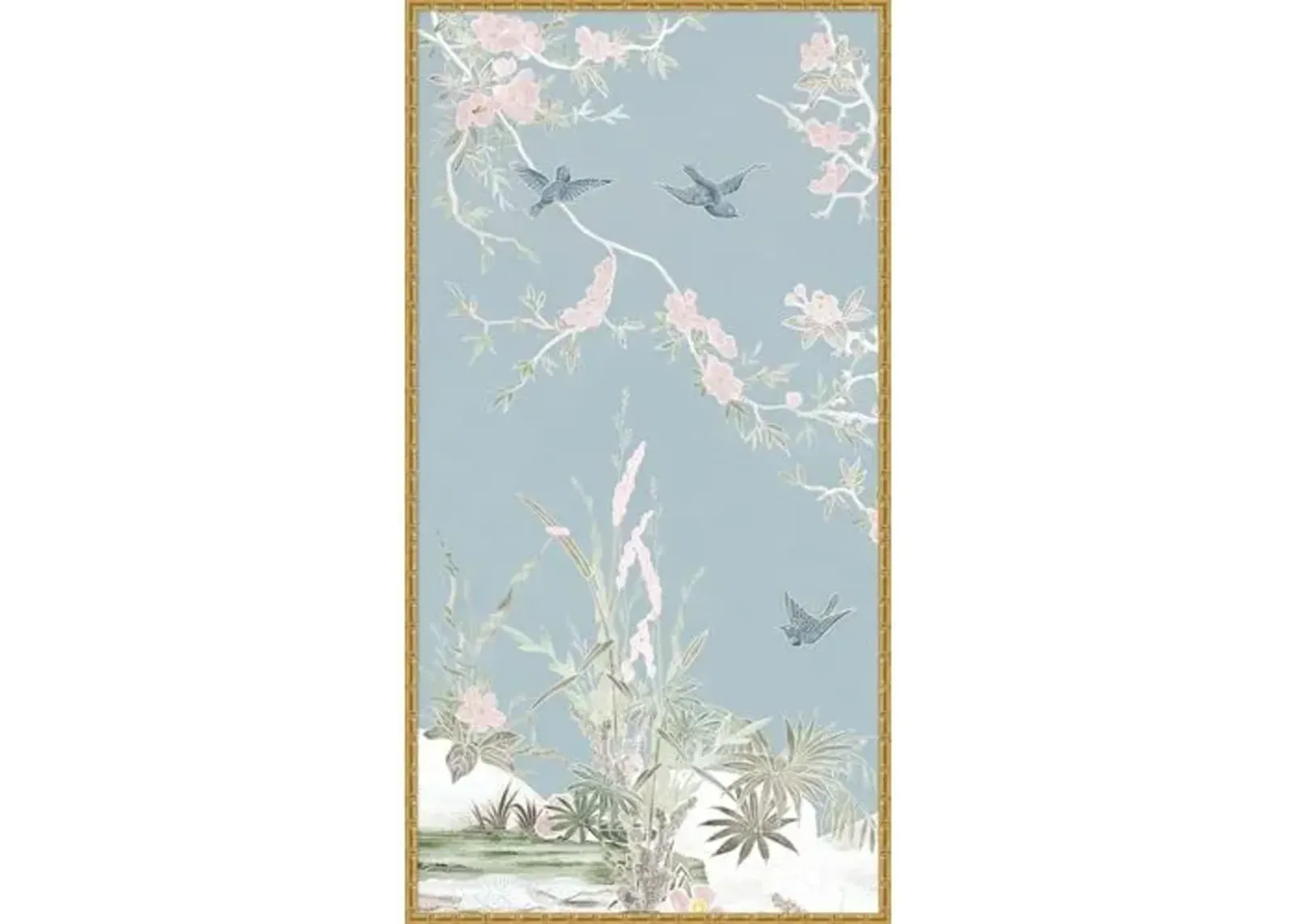 Painting - Lillian August - Breeze Chinoiserie I - Blue