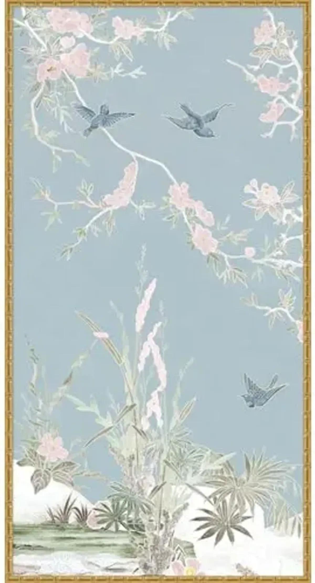 Painting - Lillian August - Breeze Chinoiserie I - Blue