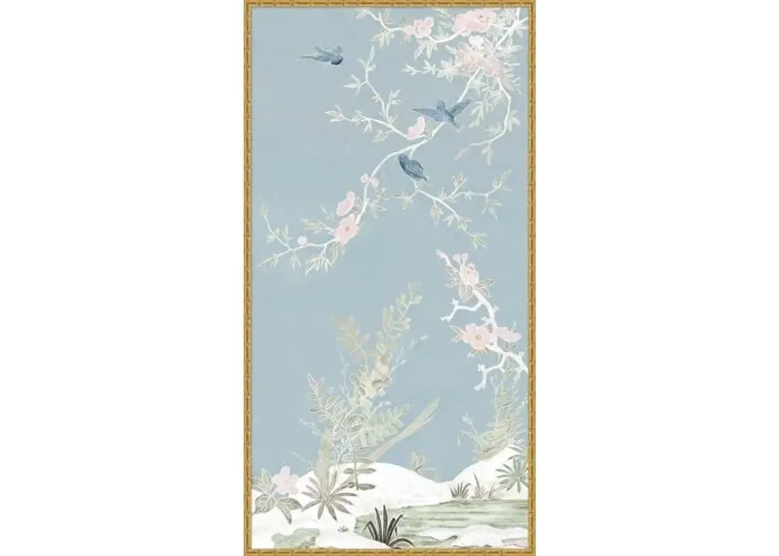 Painting - Lillian August - Breeze Chinoiserie III - Blue