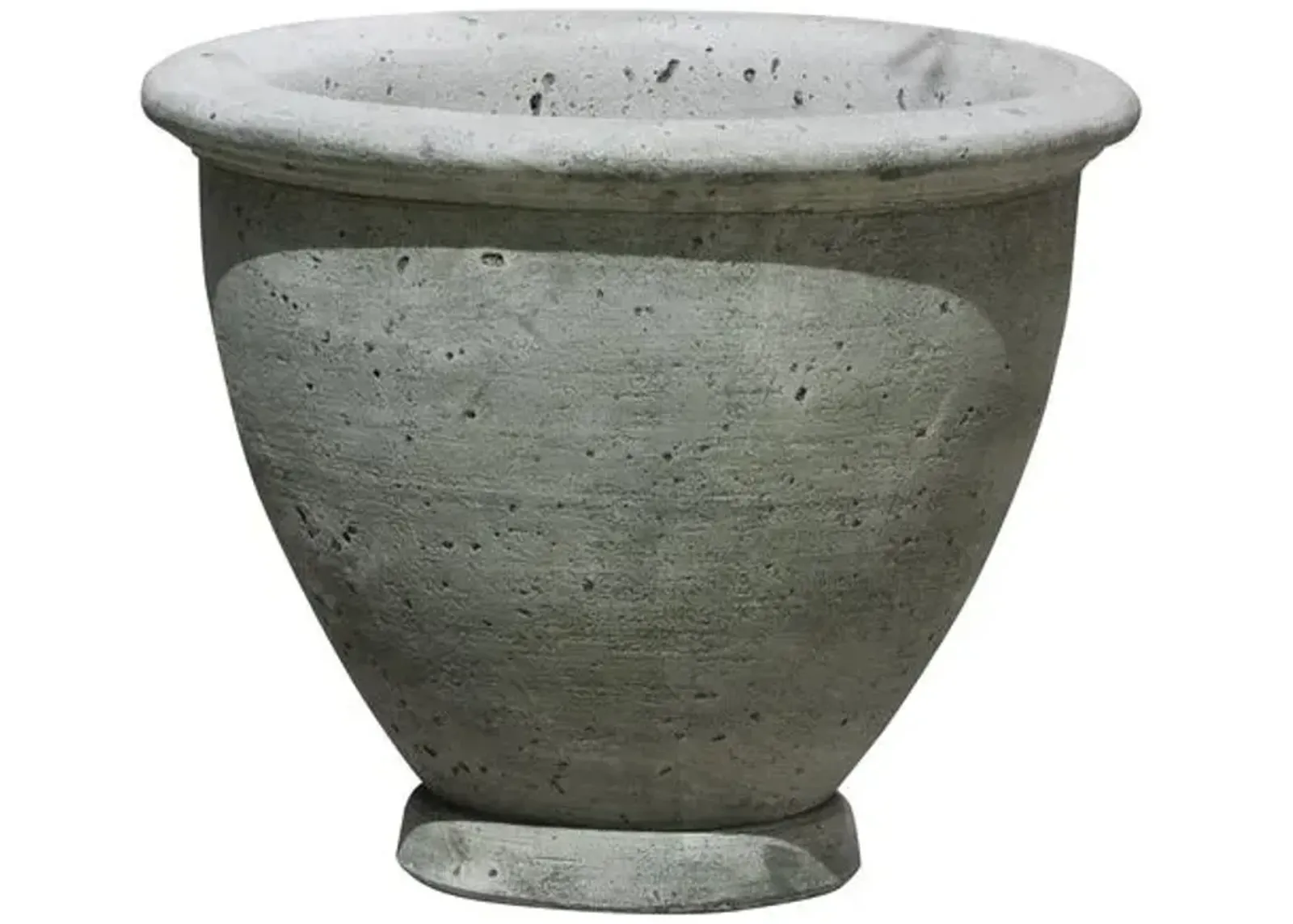 Berkeley Small Outdoor Planter - Alpine Stone - Campania International - Gray - 17.5"dia x 15"h