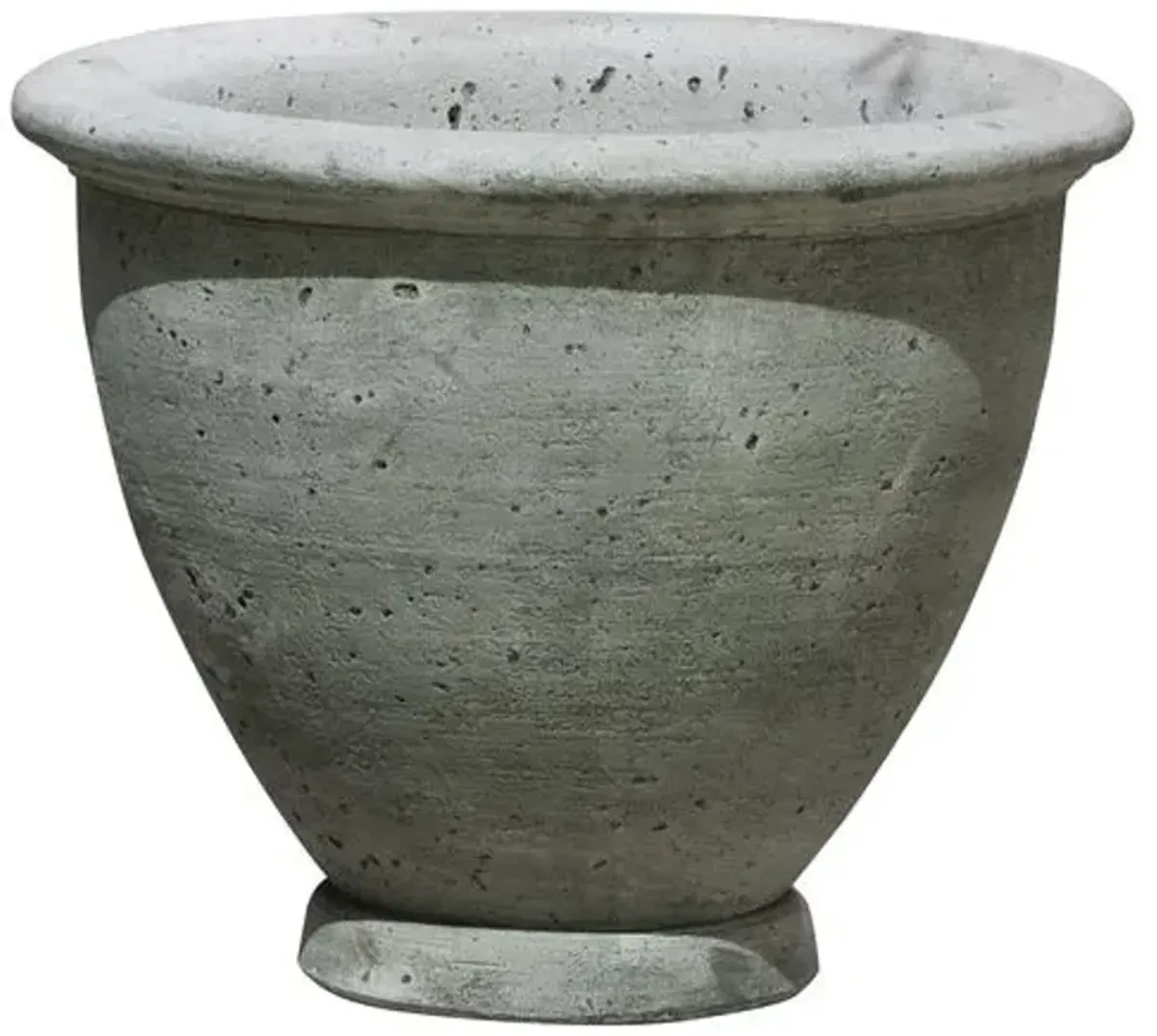 Berkeley Small Outdoor Planter - Alpine Stone - Campania International - Gray - 17.5"dia x 15"h