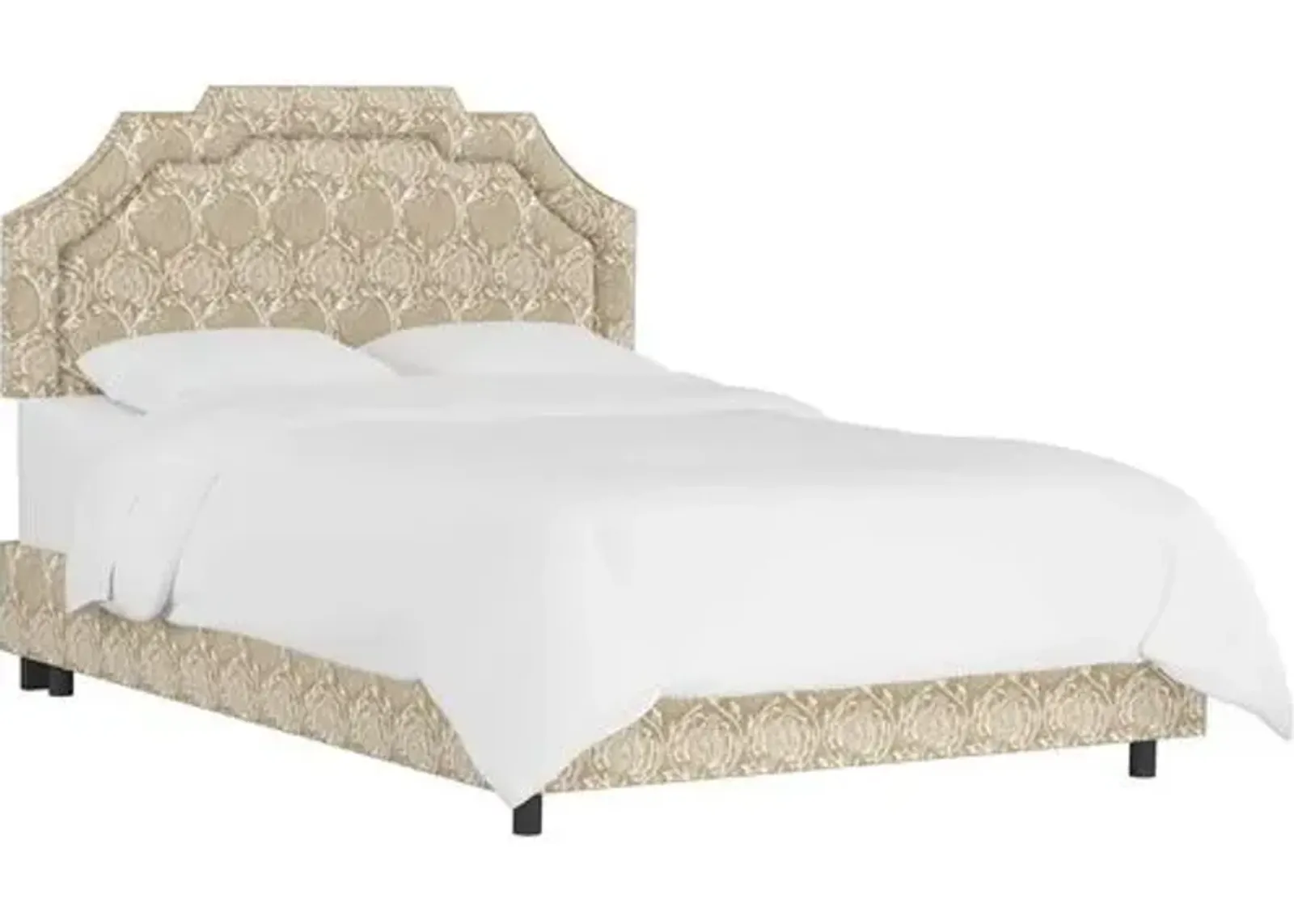 Lola Bed - Ranjit Floral - Handcrafted - Beige