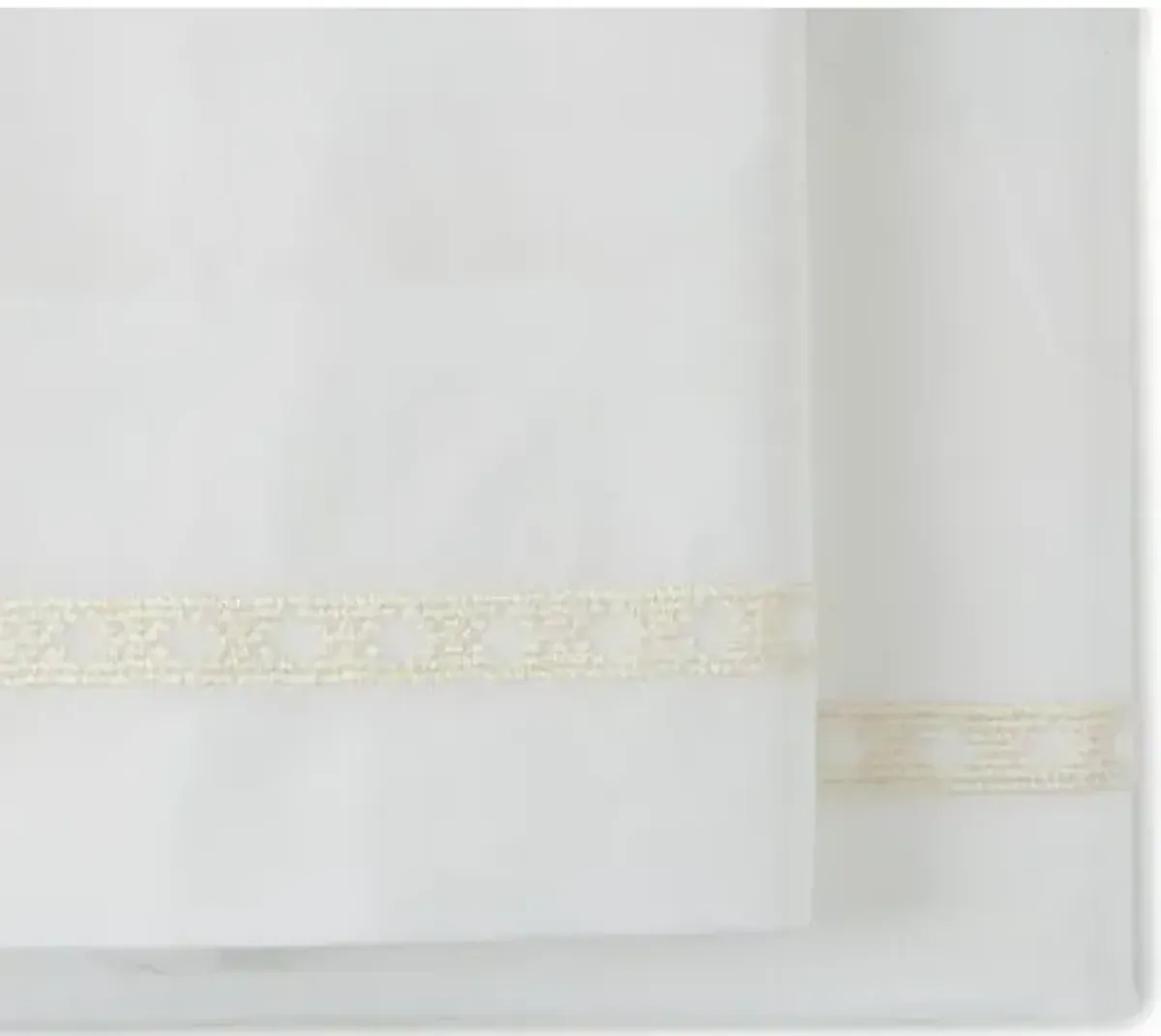 Dace Sheet Set - Ivory, 300 Thread Count, Egyptian Cotton Sateen, Soft and Luxurious