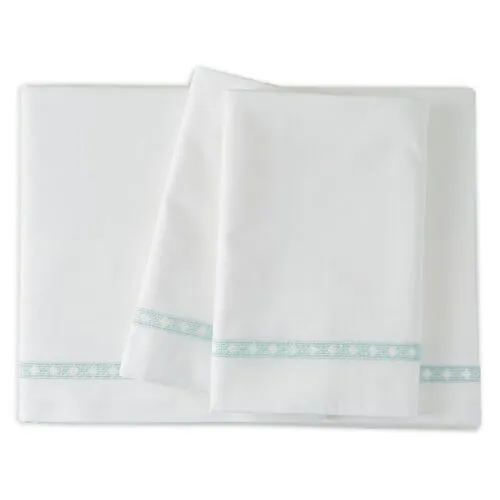 Dace Sheet Set - Green, 300 Thread Count, Egyptian Cotton Sateen, Soft and Luxurious