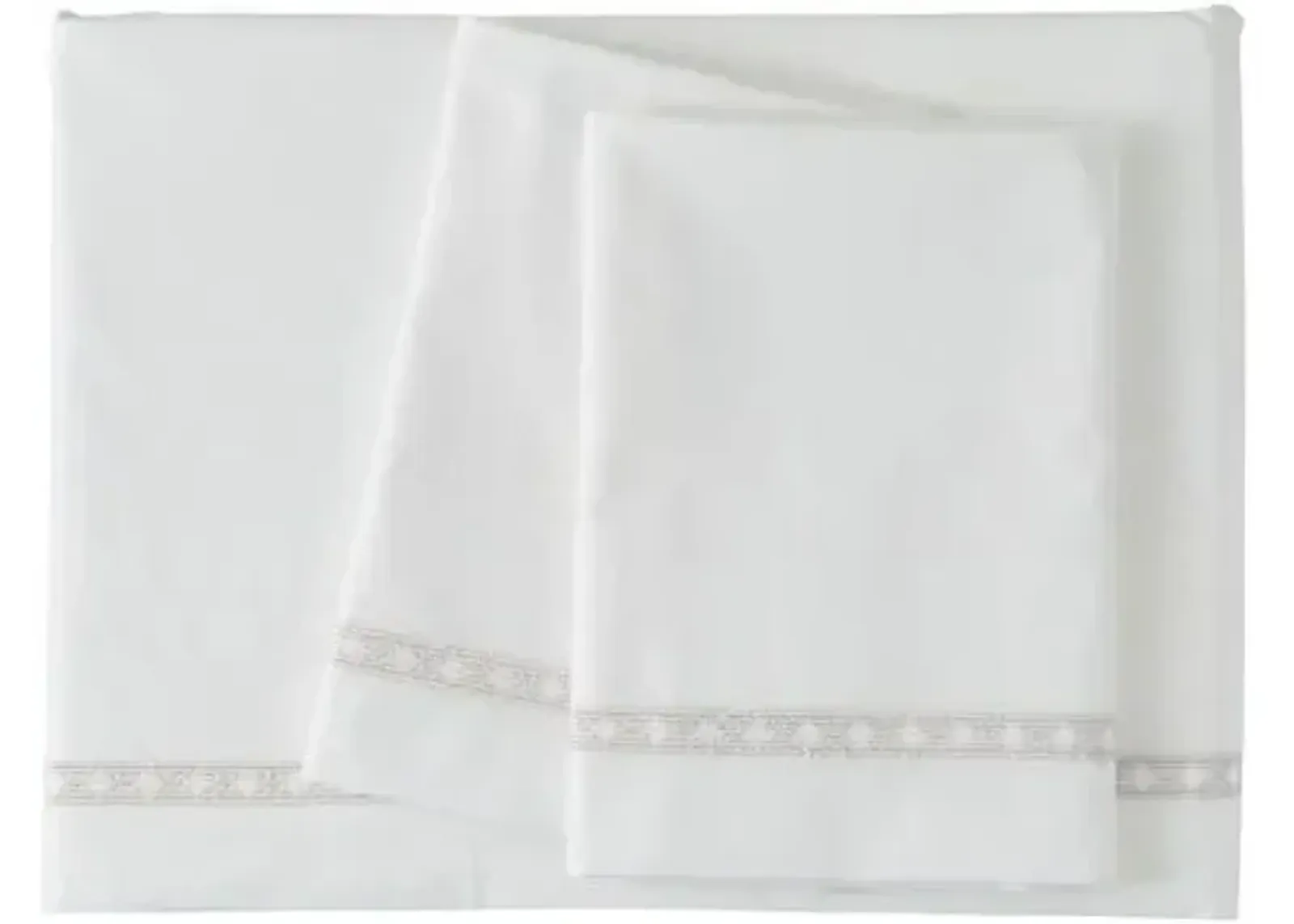 Dace Sheet Set - Silver, 300 Thread Count, Egyptian Cotton Sateen, Soft and Luxurious